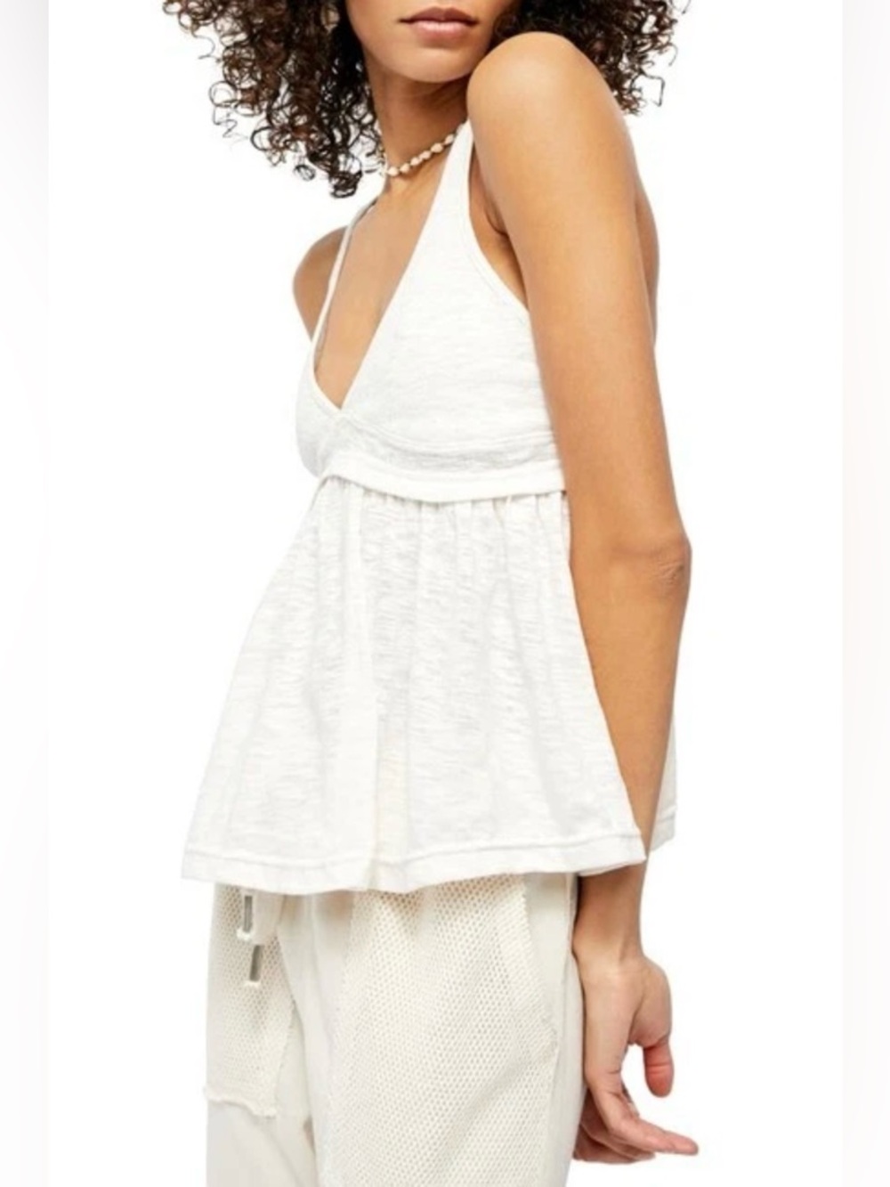 Free People Zinia V-Neck Babydoll Tank Top